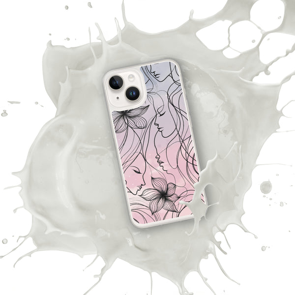 Elegance in Bloom - Feminine Silhouette iPhone Case - iPhone 14 - Tech Accessories