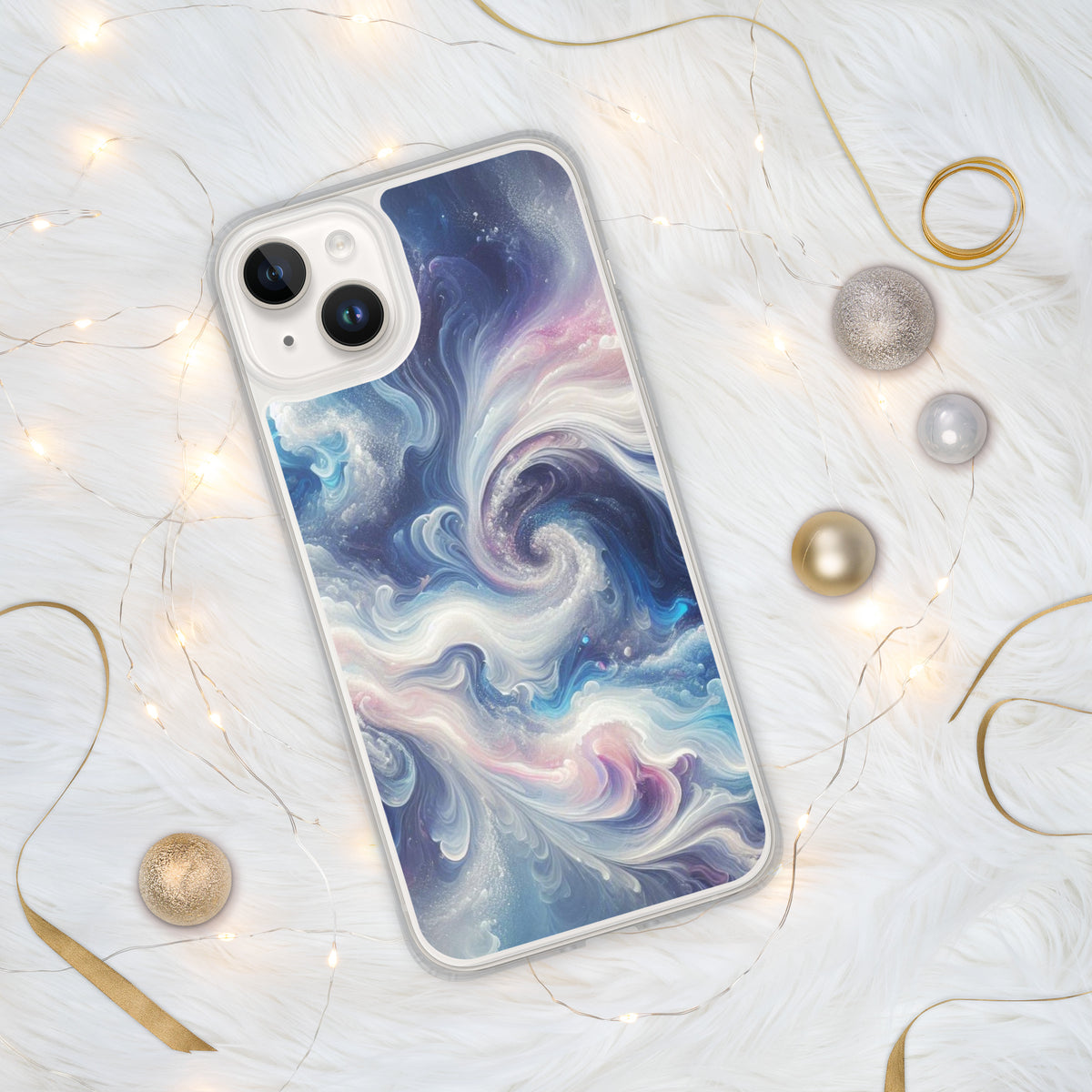 Cosmic Waves iPhone Case - A Splash of Stellar Style - iPhone 14 Plus - Tech Accessories