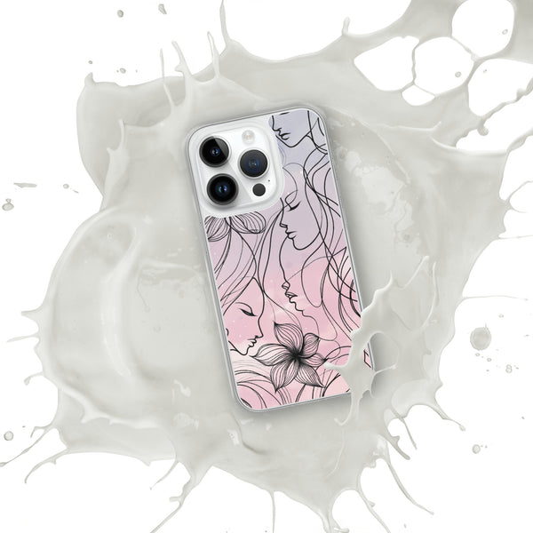 Elegance in Bloom - Feminine Silhouette iPhone Case - iPhone 14 Pro - Tech Accessories