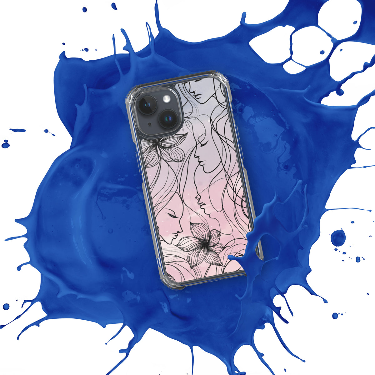 Elegance in Bloom - Feminine Silhouette iPhone Case - - Tech Accessories