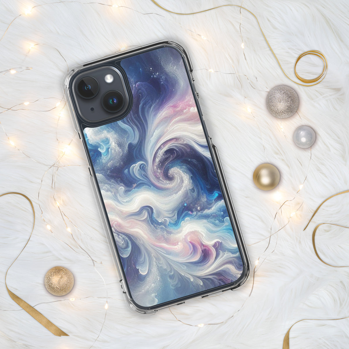 Cosmic Waves iPhone Case - A Splash of Stellar Style - iPhone 15 Plus - Tech Accessories