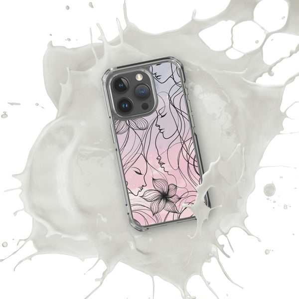 Elegance in Bloom - Feminine Silhouette iPhone Case - iPhone 15 Pro - Tech Accessories