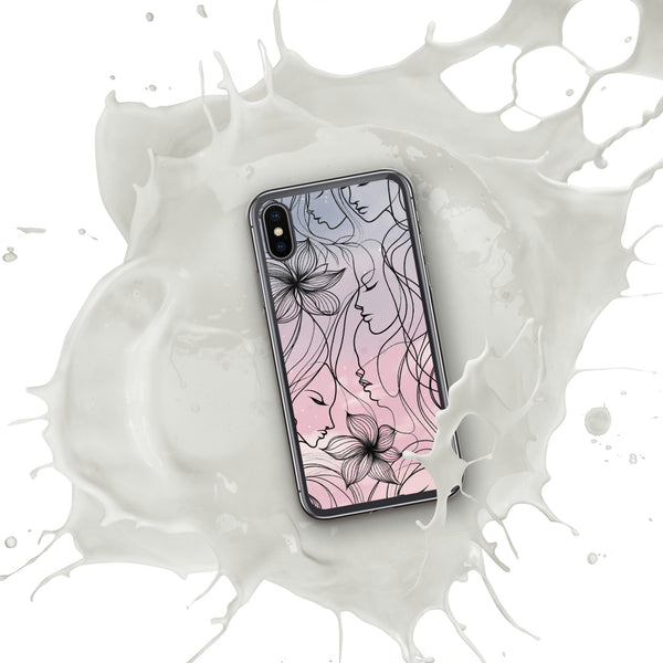 Elegance in Bloom - Feminine Silhouette iPhone Case - iPhone X XS - Tech Accessories