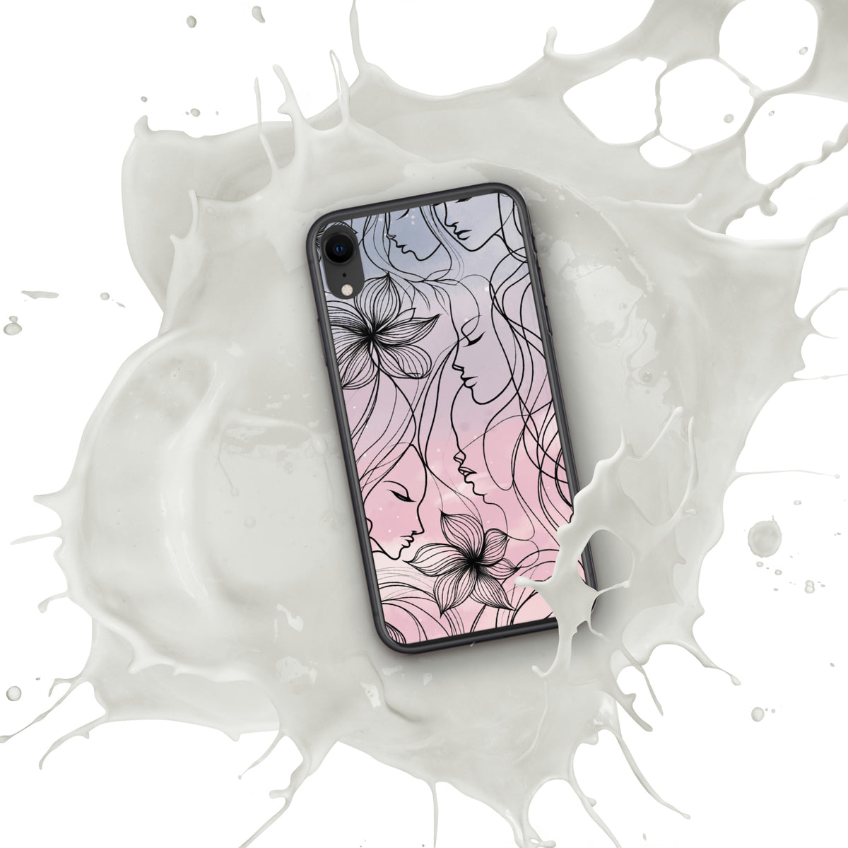 Elegance in Bloom - Feminine Silhouette iPhone Case - iPhone XR - Tech Accessories