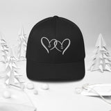 Embrace Love - Heart Design Twill Cap - Black - Caps