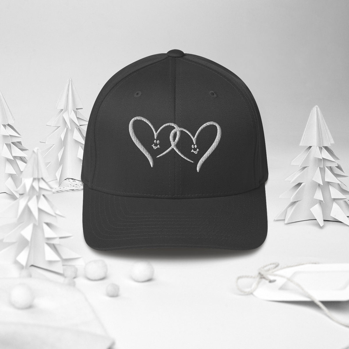 Embrace Love - Heart Design Twill Cap - Dark Grey - Caps