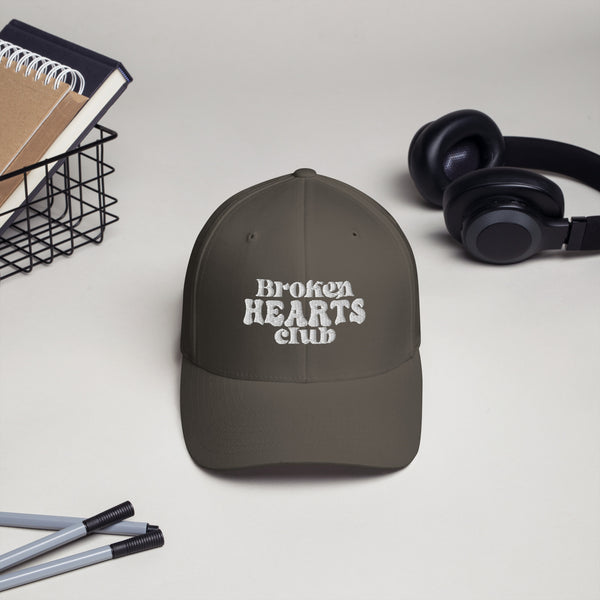 Broken Hearts Club Twill Cap - Dark Grey - Caps