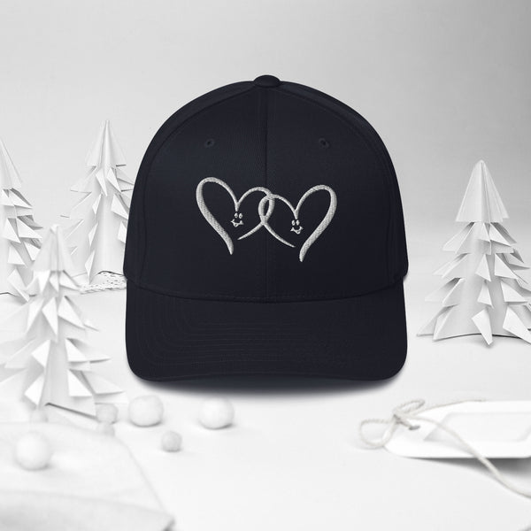 Embrace Love - Heart Design Twill Cap - Dark Navy - Caps