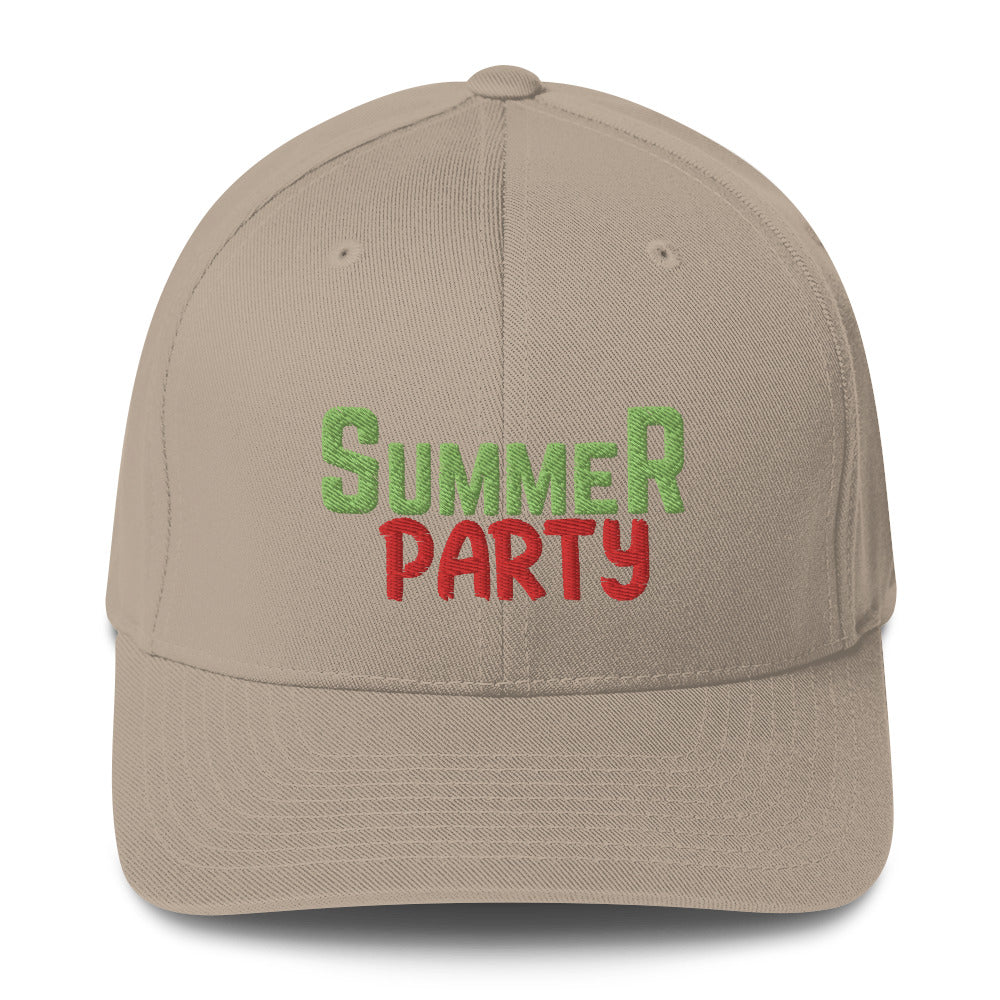 Summer Party Vibes Structured Twill Cap - -