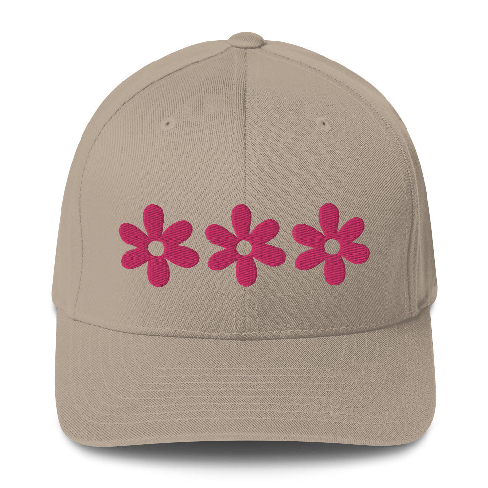 Floral Elegance Twill Cap - - Caps