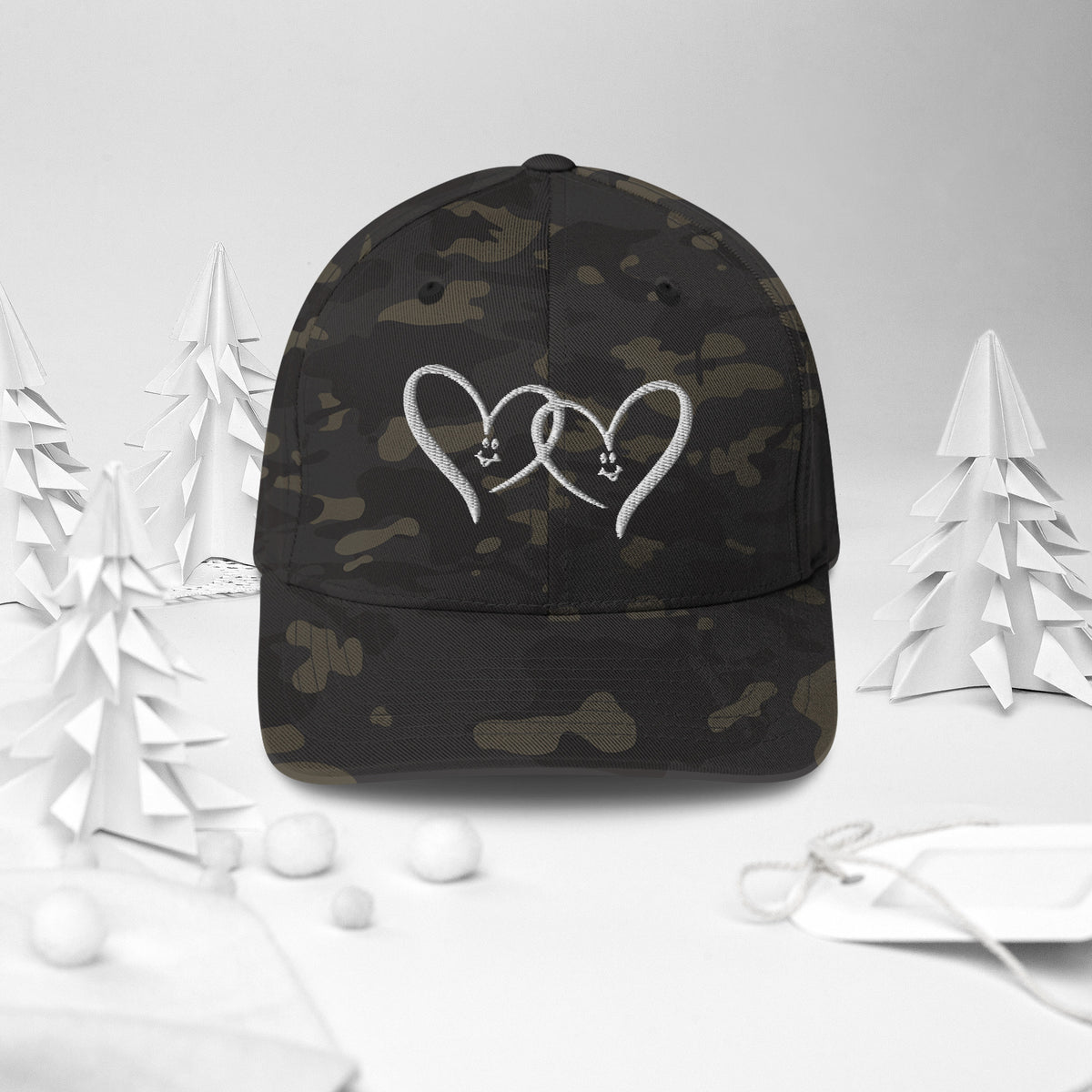 Embrace Love - Heart Design Twill Cap - Multicam Black - Caps