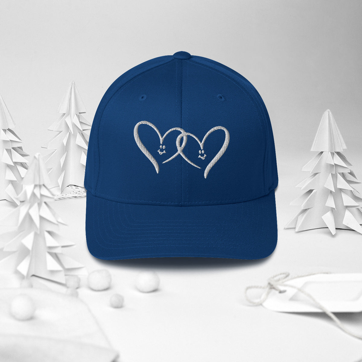 Embrace Love - Heart Design Twill Cap - Royal Blue - Caps