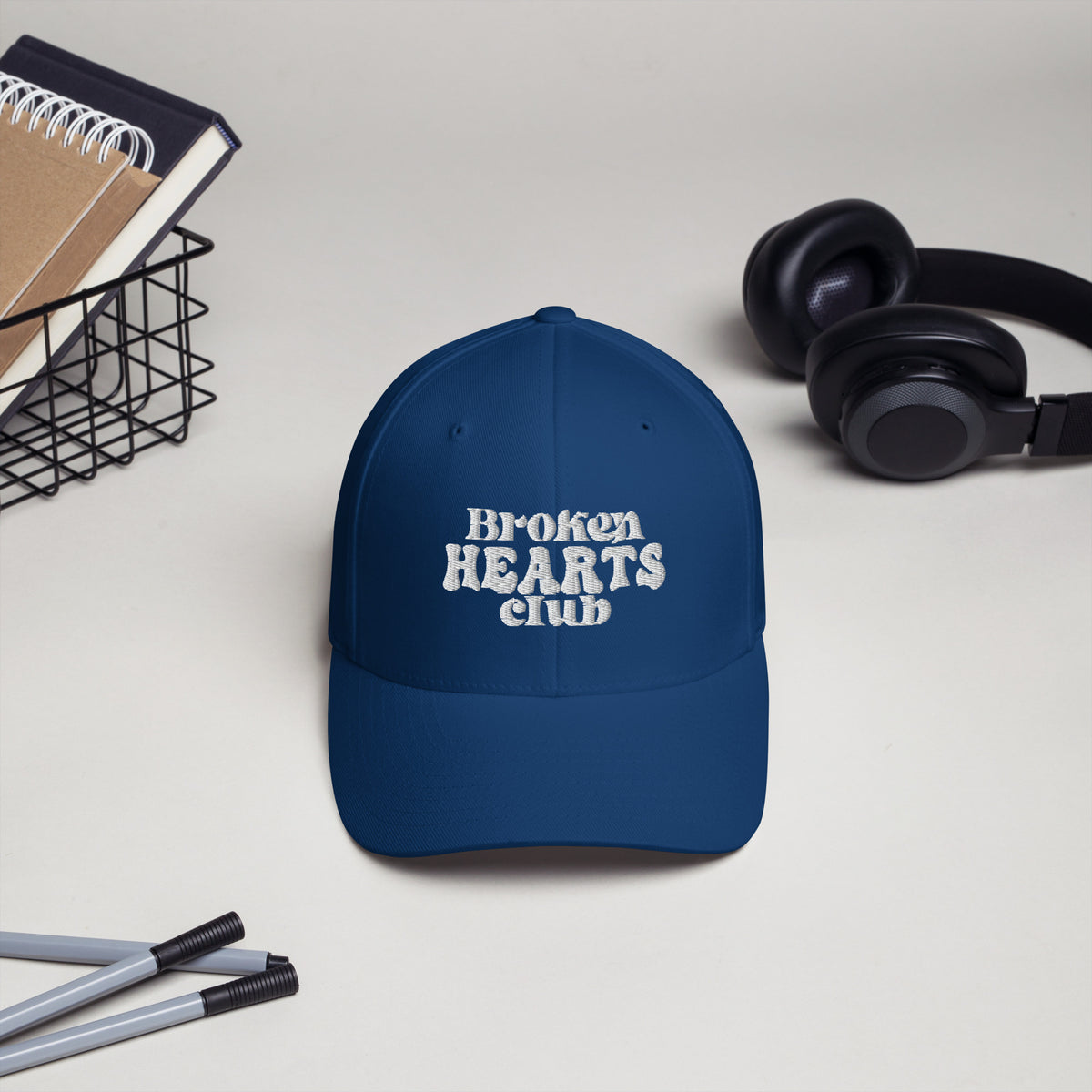 Broken Hearts Club Twill Cap - Royal Blue - Caps