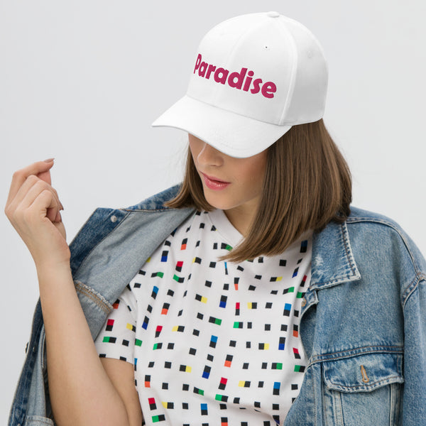 Paradise Structured Twill Cap - White -