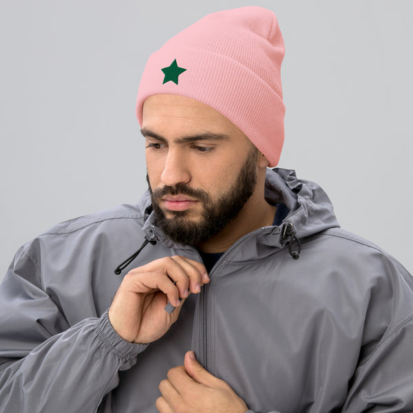 Starry Night Cuffed Beanie - Keep Memories Warm - Baby Pink -