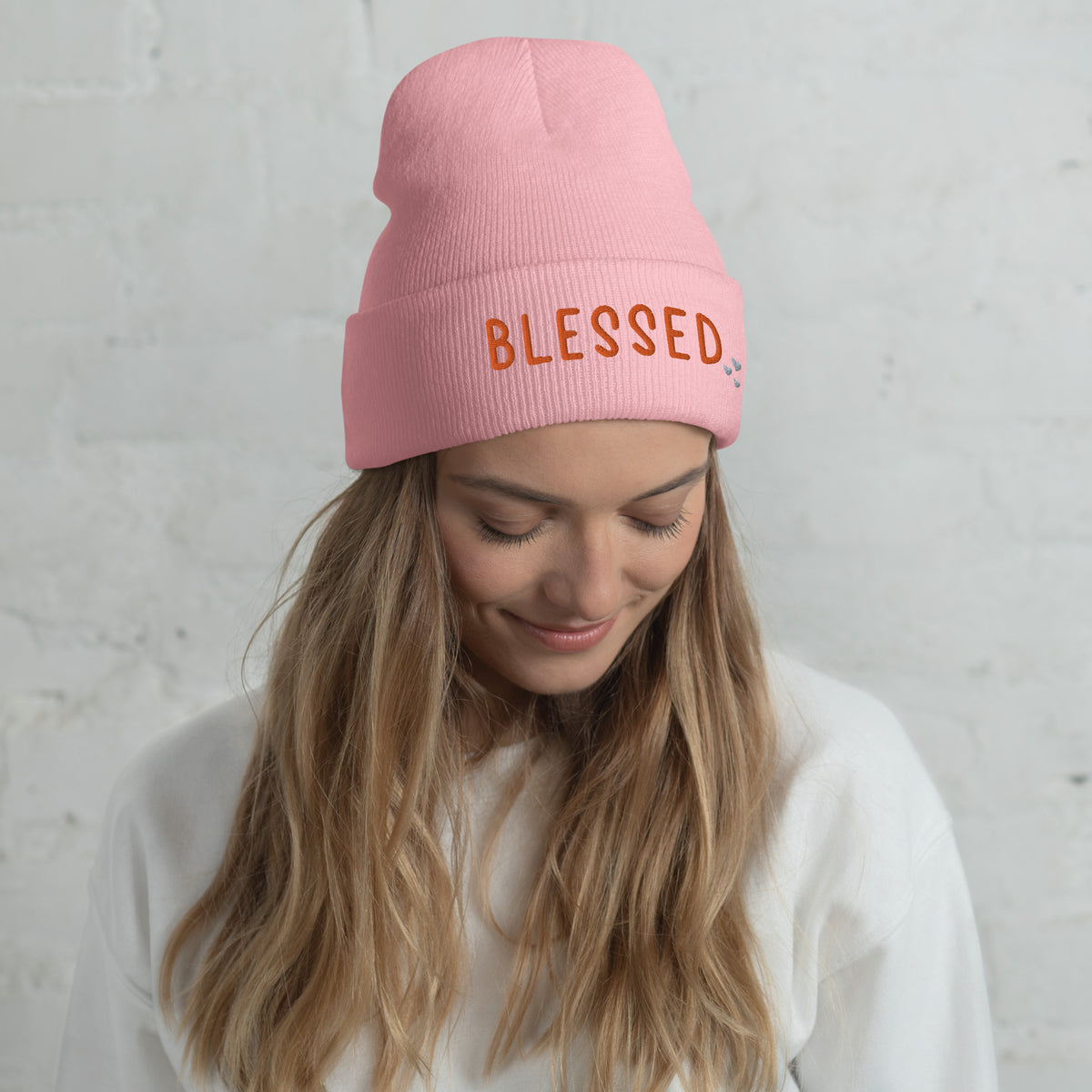 Blessed Hearts - Cuffed Beanie for Cozy Comfort - - Beanies