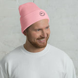 Smiley Face Cuffed Beanie -Spread Joy Everywhere - -