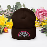 Rainbow Dreams - Cuffed Beanie - Brown -