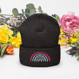 Rainbow Dreams - Cuffed Beanie - Dark Grey -