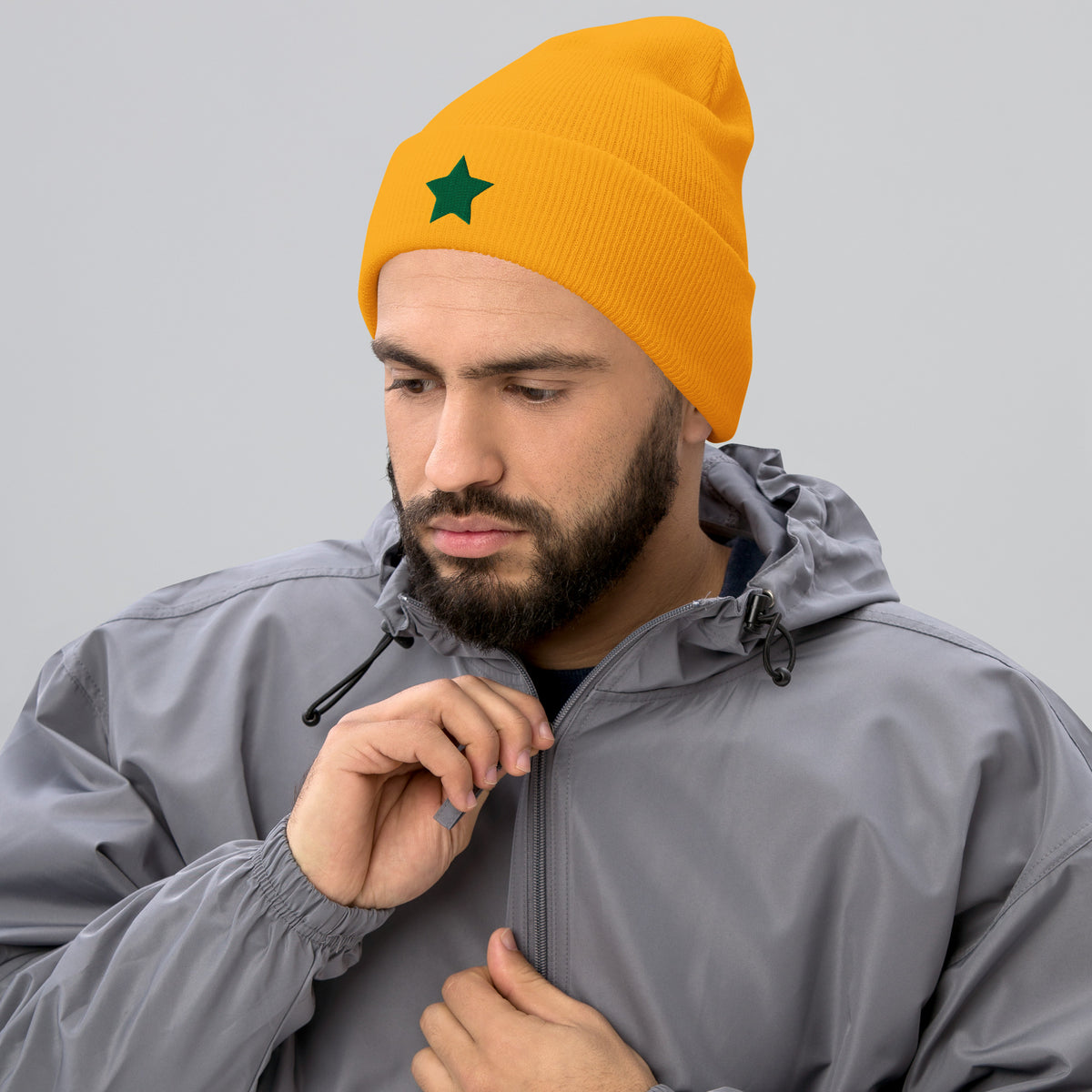 Starry Night Cuffed Beanie - Keep Memories Warm - Gold -