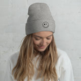 Smiley Face Cuffed Beanie -Spread Joy Everywhere - -