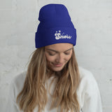 Snowfall Serenity - Cuffed Beanie for Winter Warmth - -