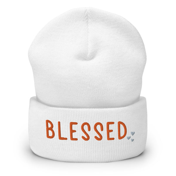 Blessed Hearts - Cuffed Beanie for Cozy Comfort - - Beanies