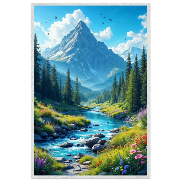 Nature’s Embrace – Wooden Poster for the Explorer’s Soul - - Wooden Framed Posters