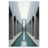 Minimalist Corridor - Architectural Serenity Framed Poster - - Wooden Framed Posters