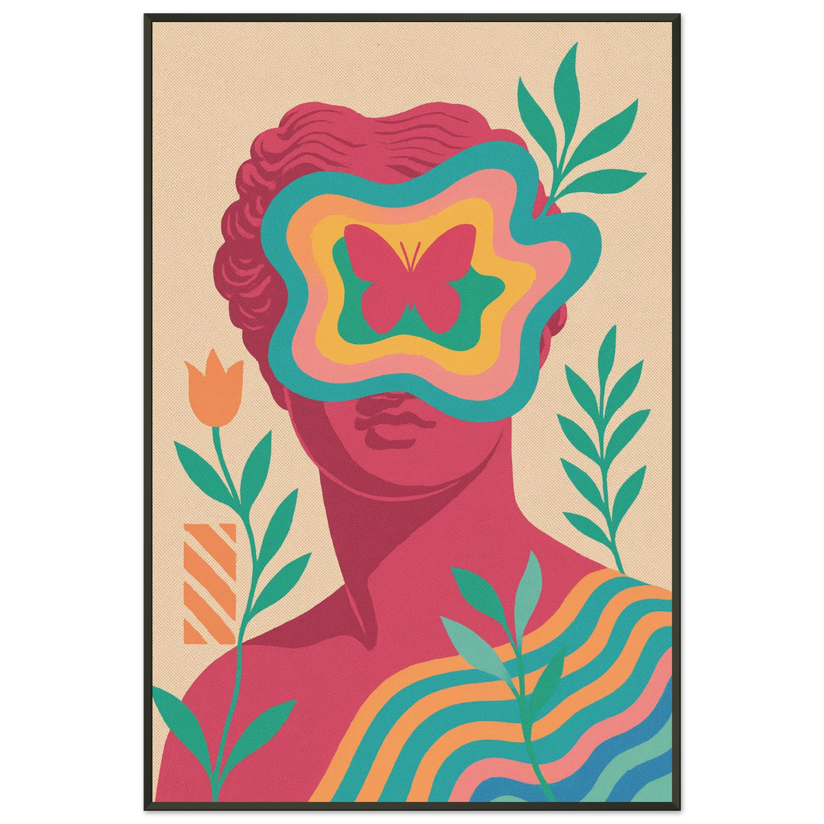 Color Burst Mind – Metal Framed Poster Gift - - Metal Framed Posters