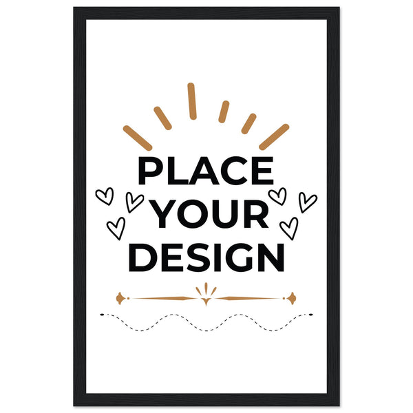 Art on Display - Ready-to-Hang Wooden Framed Customizable Poster - 28x43 cm XL (11x17″) Black frame - Wooden Framed Posters