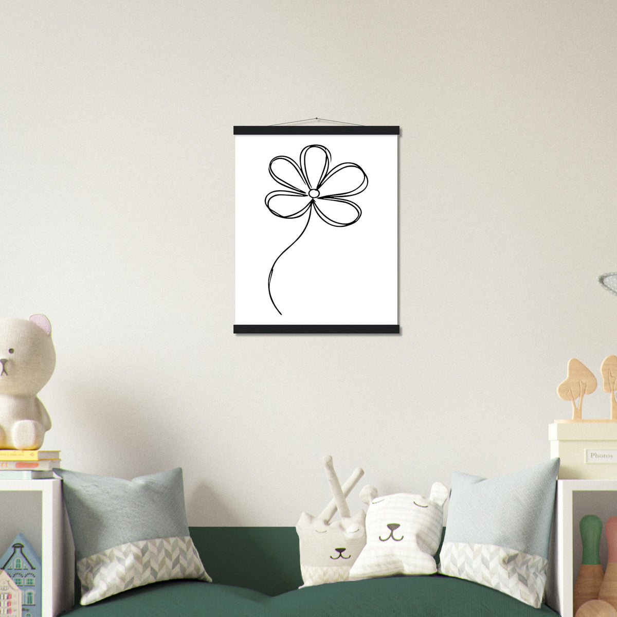 Sophisticated Minimalism - Magnetic Flower Poster - - Posters With Hanger