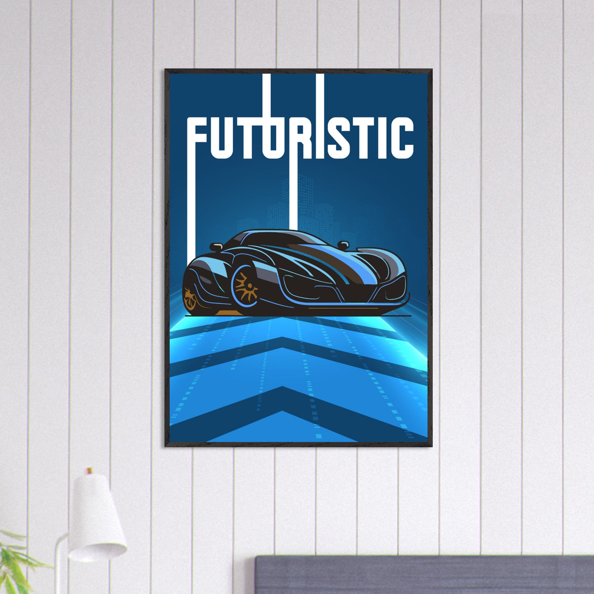 Futuristic Elegance - Premium Framed Poster - - Wooden Framed Posters