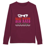 Sail Away - BOAT WAVES, SUN RAYS Adventure - Maroon - Sweatshirt