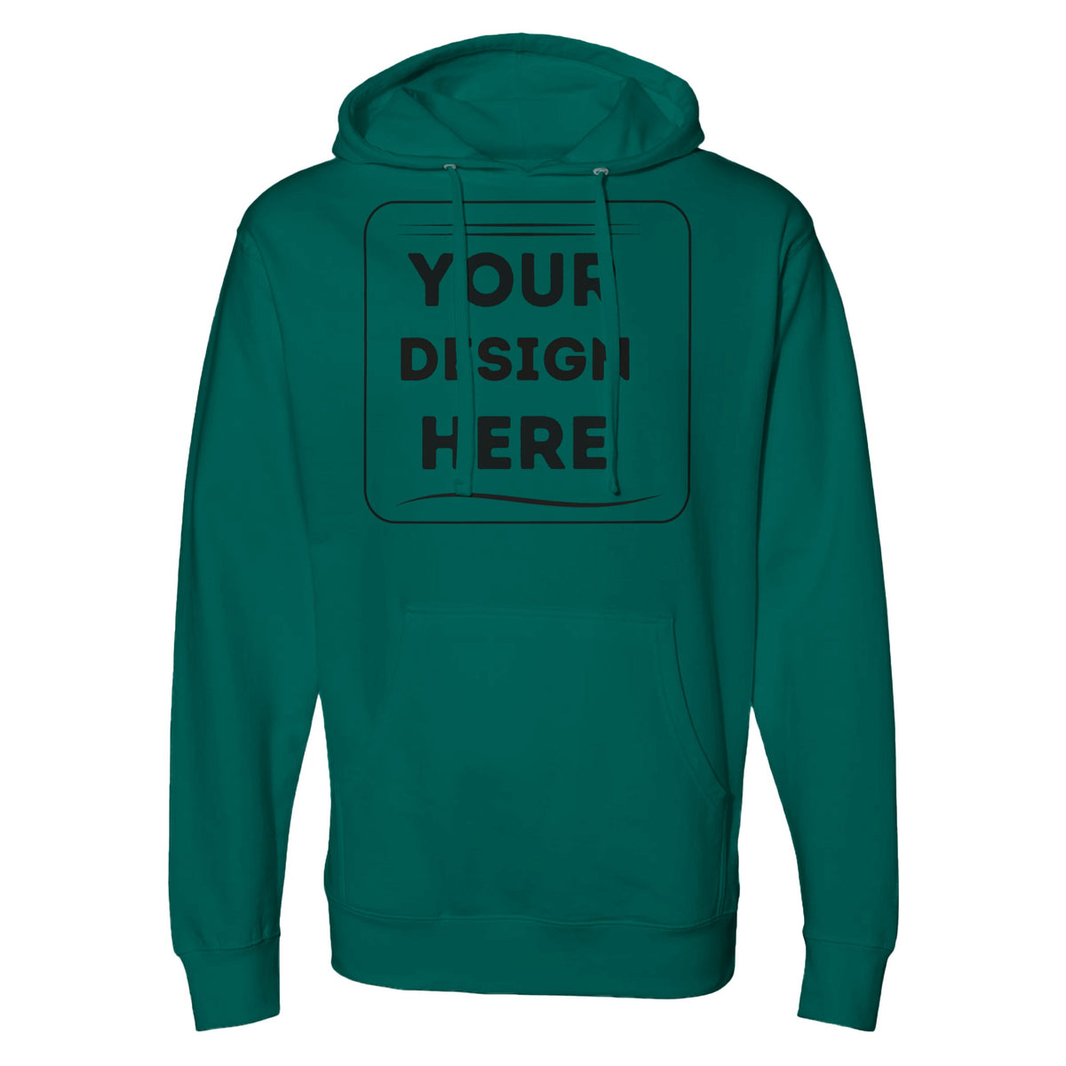 Everyday Essential - Men's Midweight Fleece Hoodie - alpine green - Fleece Hoodies