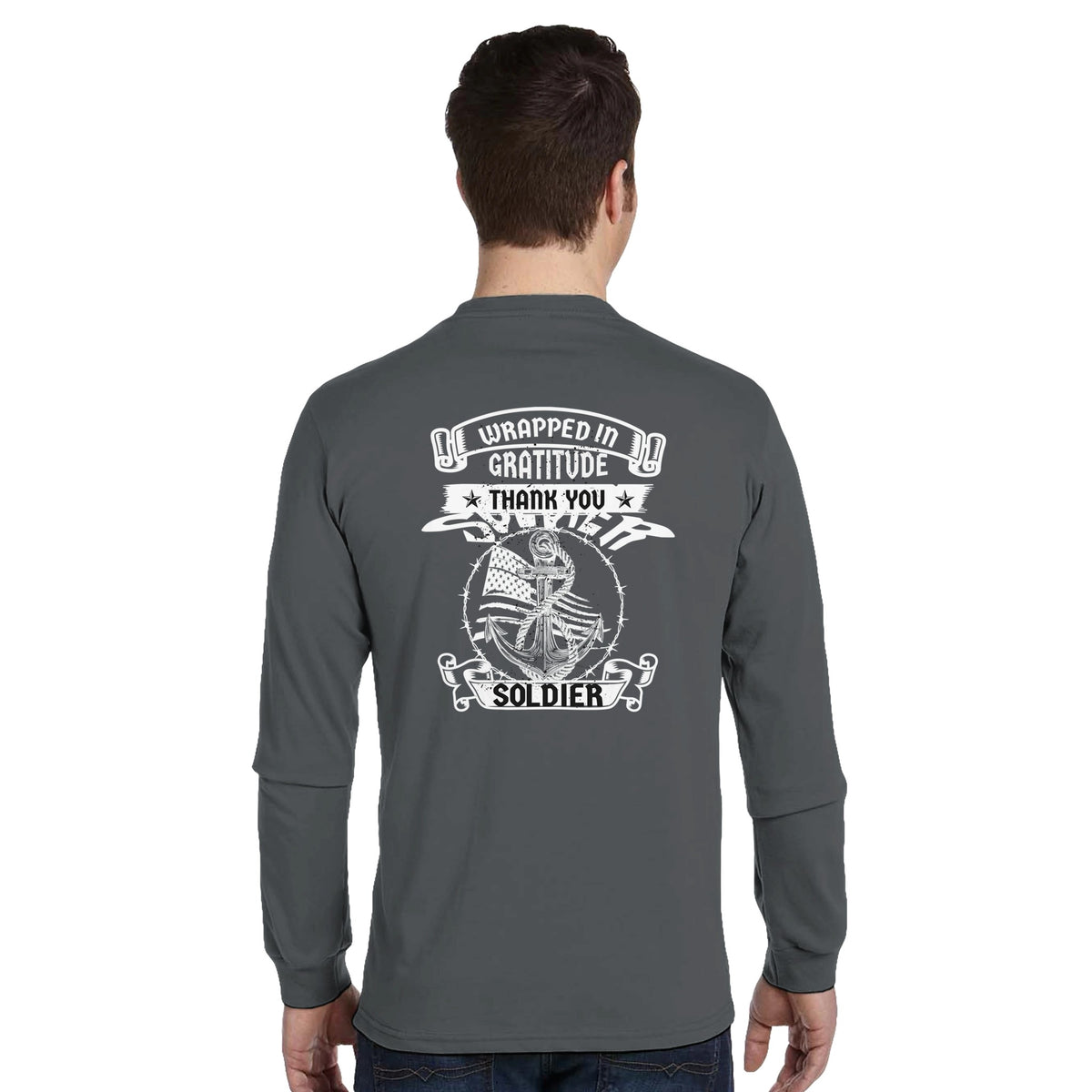 Strength and Sacrifice - A Timeless Tribute to Soldiers - Charcoal - T-Shirts