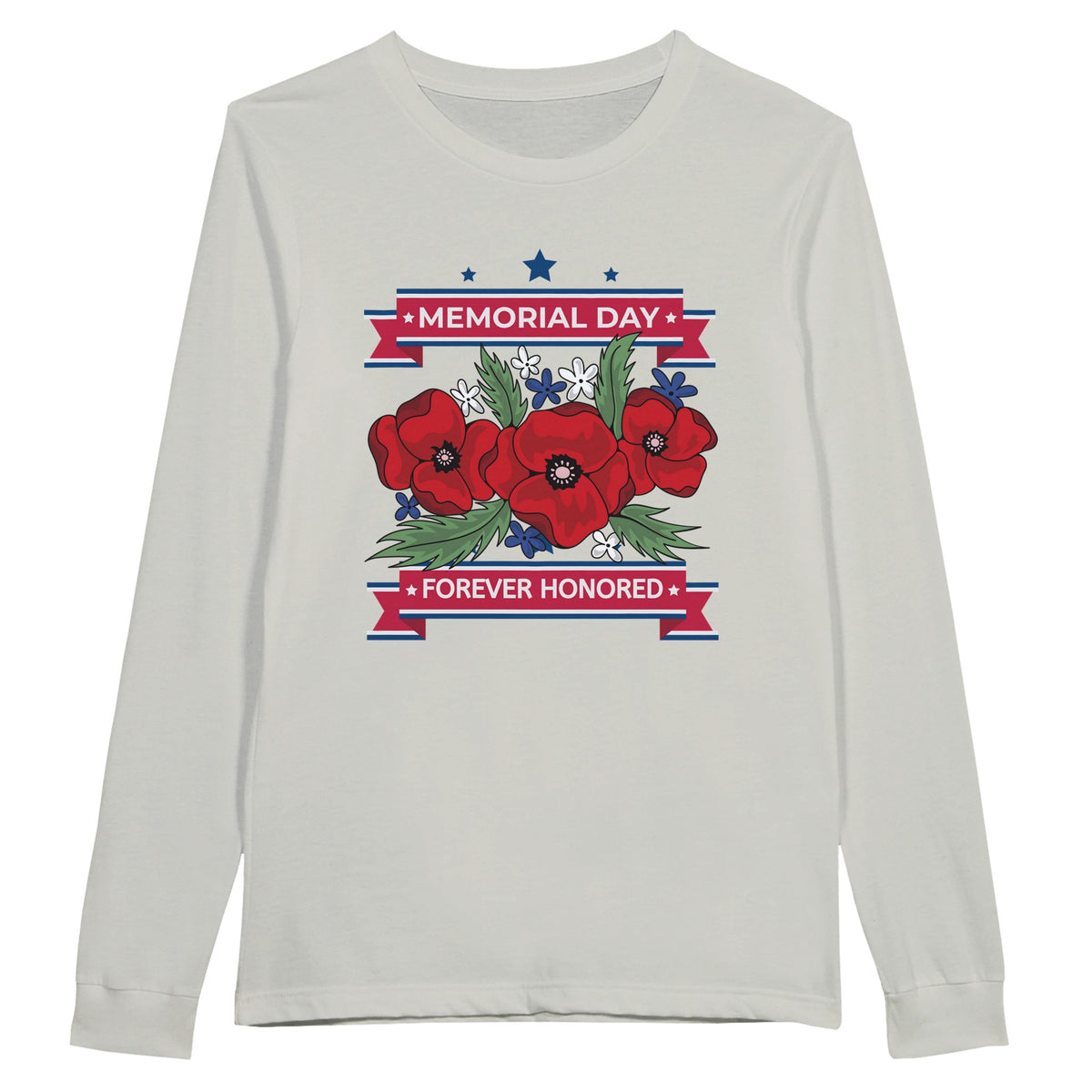 Forever Honored Tee – A Memorial Day Gift of Gratitude - Ash - Long Sleeves T-shirts