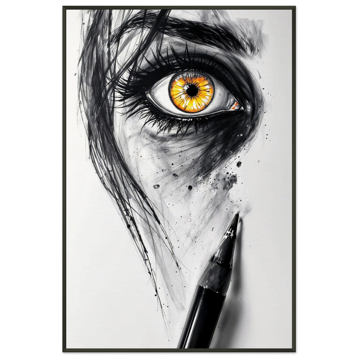 Fiery Vision - The Eye of Creativity Wall Art - - Framed Posters