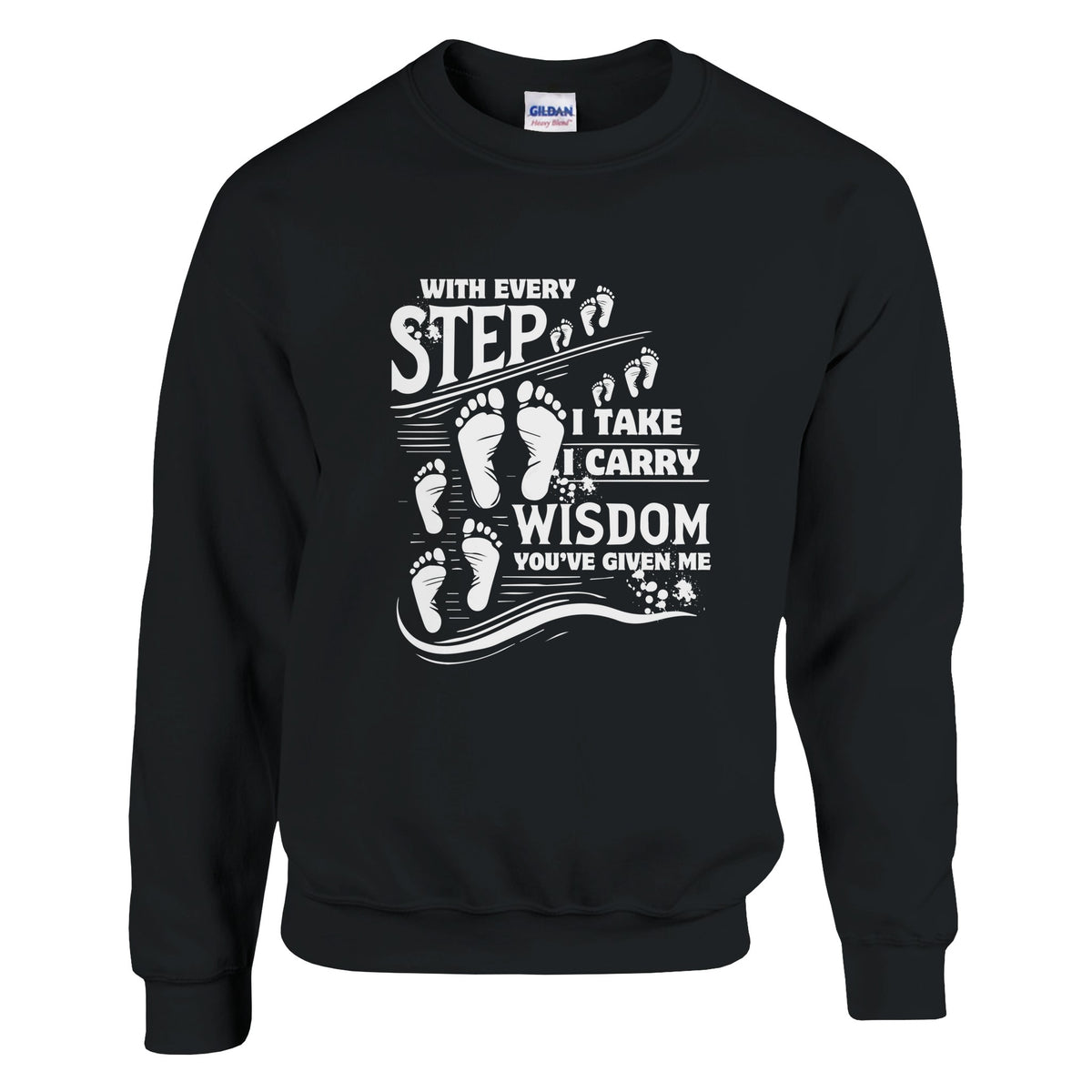 With Every Step - A Heartfelt Gift for Mom - Black - Sweatshirts