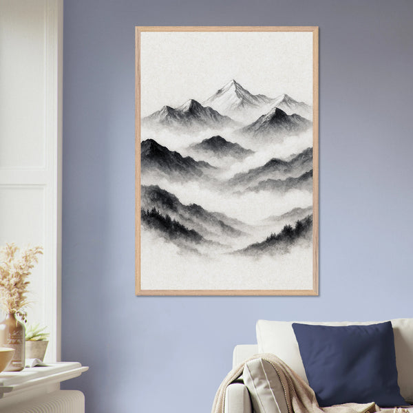 Wooden Framed Poster – A Gift of Mountain Memory - Wood frame - Wooden Framed Posters