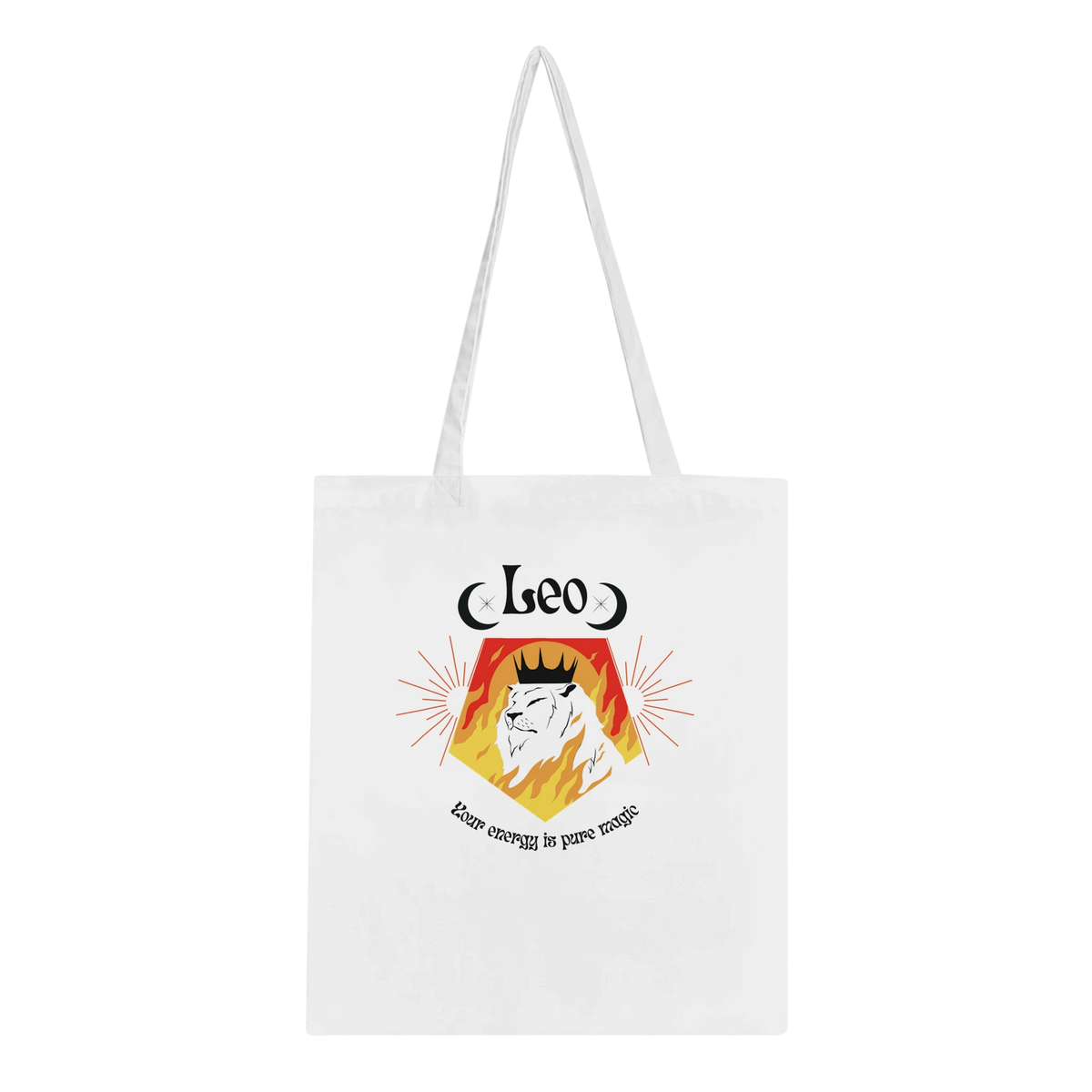 Astrology-Inspired Cotton Tote – Gift for Star Lovers - Leo - Tote Bags