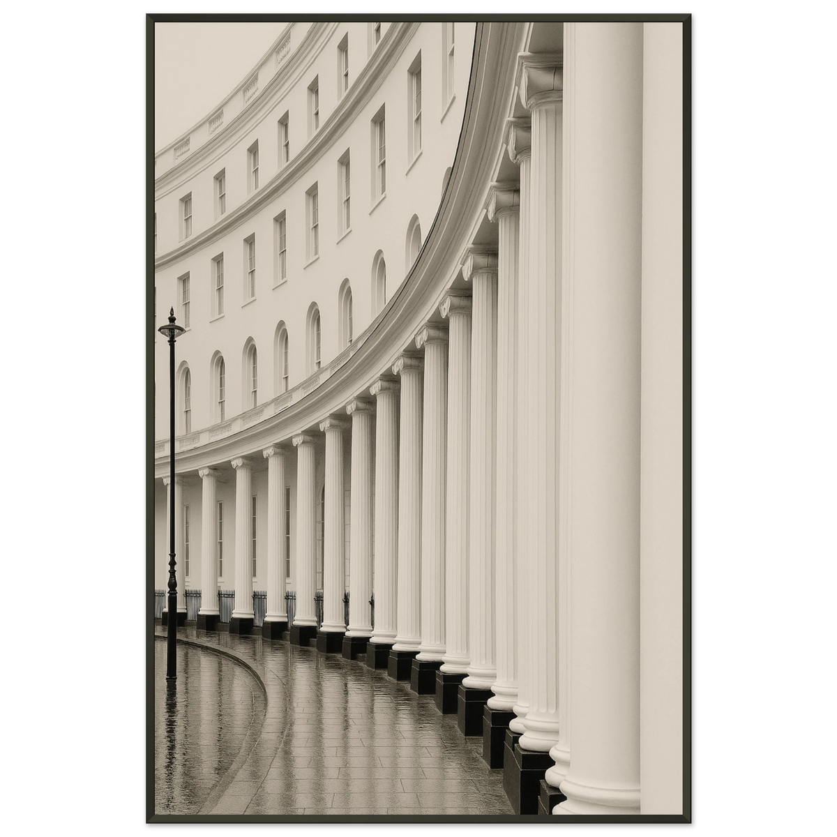 Elegant Curved Architecture – Metal Framed Poster Gift - - Metal Framed Posters