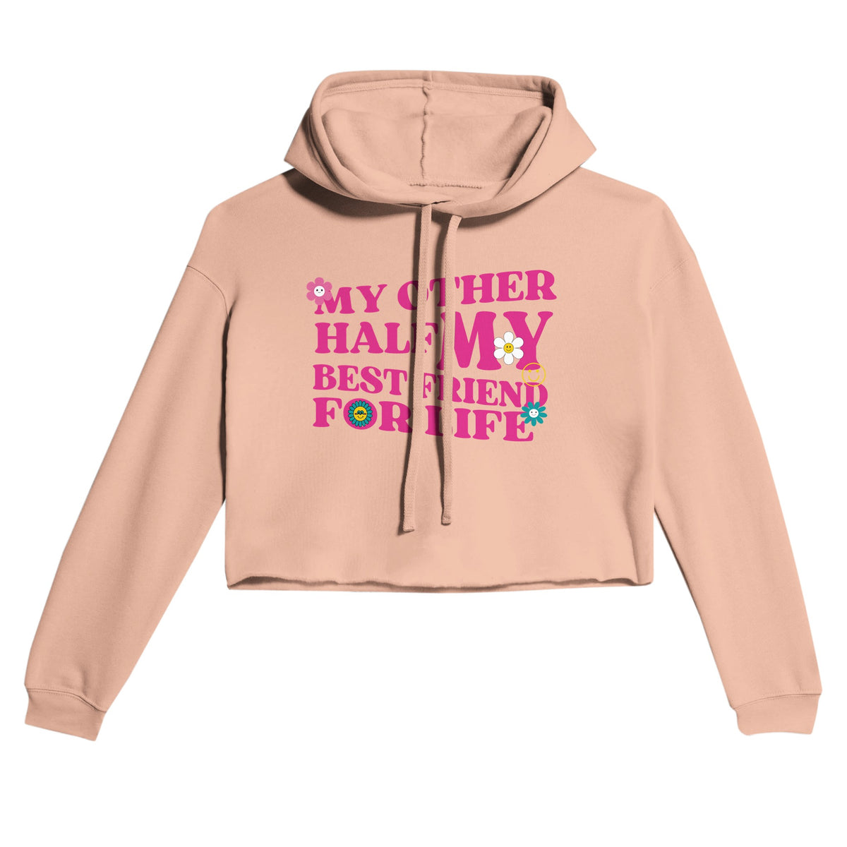 Best Friends, Bound by Love - Vibrant Sisterhood Hoodie - Peach - Hoodies