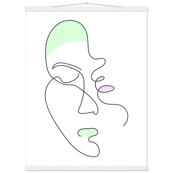 Minimalist Masterpiece - Magnetic Wooden Hanger Poster - 60x80 cm 24x32″ White wall hanger - Posters With Hanger