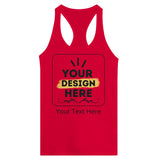 Confidence Unleashed - High-Quality Customizable Racerback Tank - Red - Tank Tops