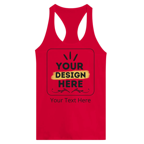 Confidence Unleashed - High-Quality Customizable Racerback Tank - Red - Tank Tops