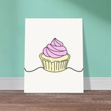 Sweet Elegance - Minimalist Cupcake Art - - Posters