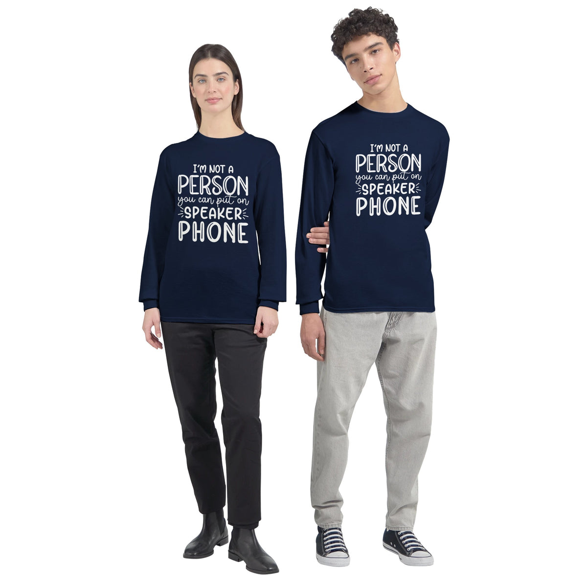 Speak Your Boundaries - Assertive Statements in Fabric - Navy - Sweatshirt