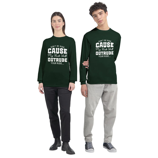 Outrude the Rude - Defiance in Fabric Form - Forest Green - Sweatshirt