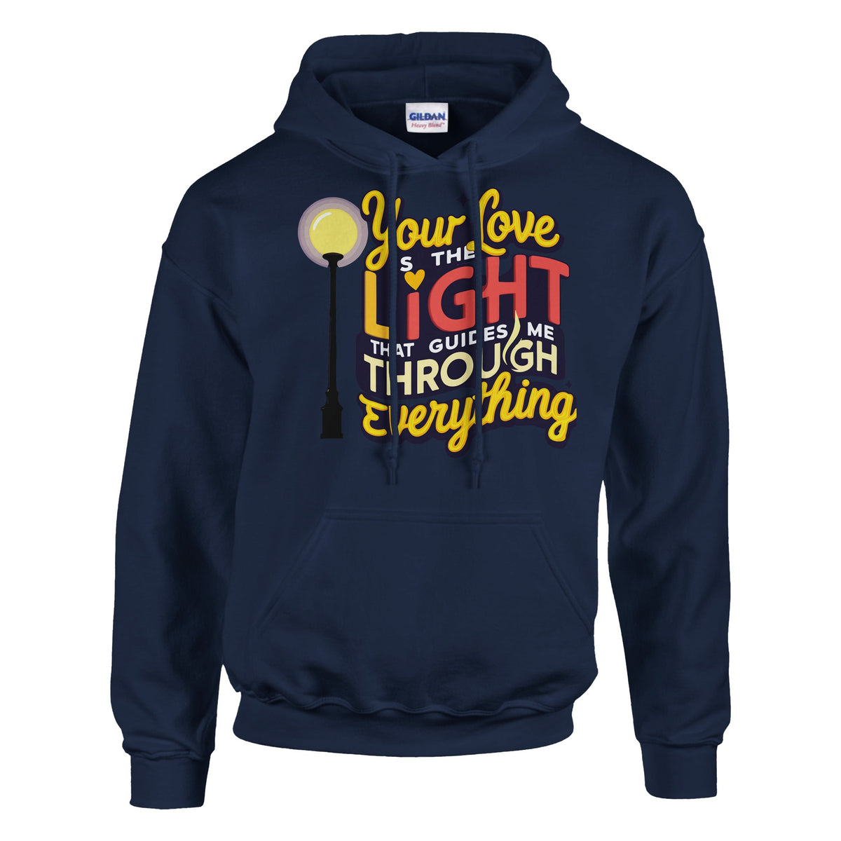 For the Light of My Life – A Cozy Gift for Your Husband - Navy - Hoodies